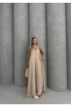 Aerobin Uzun Elbise Bej Pt