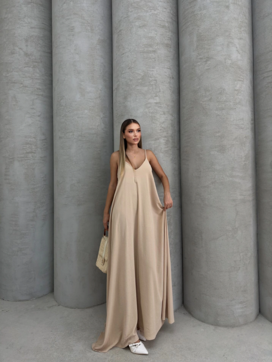 Aerobin Uzun Elbise Bej Pt Aerobin Uzun Elbise Bej Pt