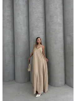 Aerobin Uzun Elbise Bej Pt