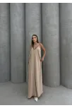 Aerobin Uzun Elbise Bej Pt