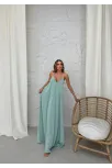 Aerobin Uzun Elbise Çağla Yeşili Pt