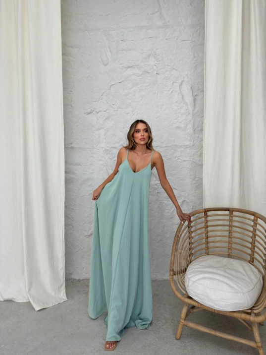 Aerobin Uzun Elbise Çağla Yeşili Pt Aerobin Uzun Elbise Çağla Yeşili Pt