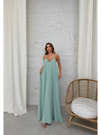 Aerobin Uzun Elbise Çağla Yeşili Pt