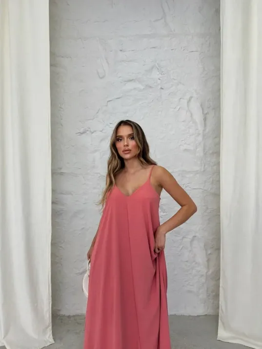 Aerobin Uzun Elbise Pembe Pt