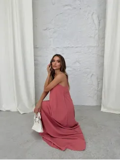 Aerobin Uzun Elbise Pembe Pt