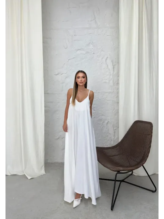 Aerobin Uzun Elbise Beyaz Pt