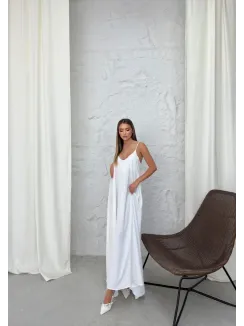 Aerobin Uzun Elbise Beyaz Pt