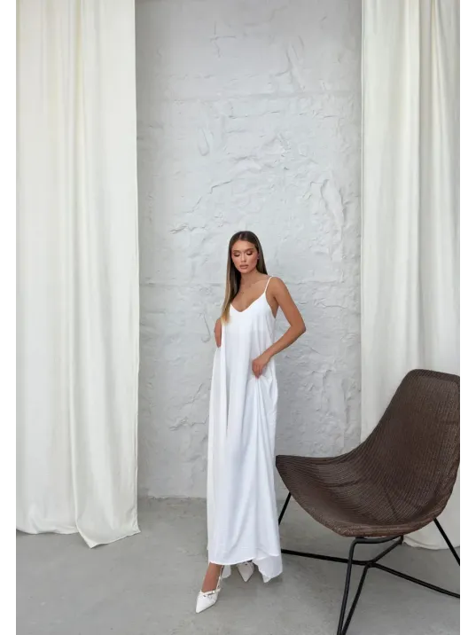 Aerobin Uzun Elbise Beyaz Pt