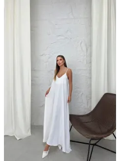 Aerobin Uzun Elbise Beyaz Pt