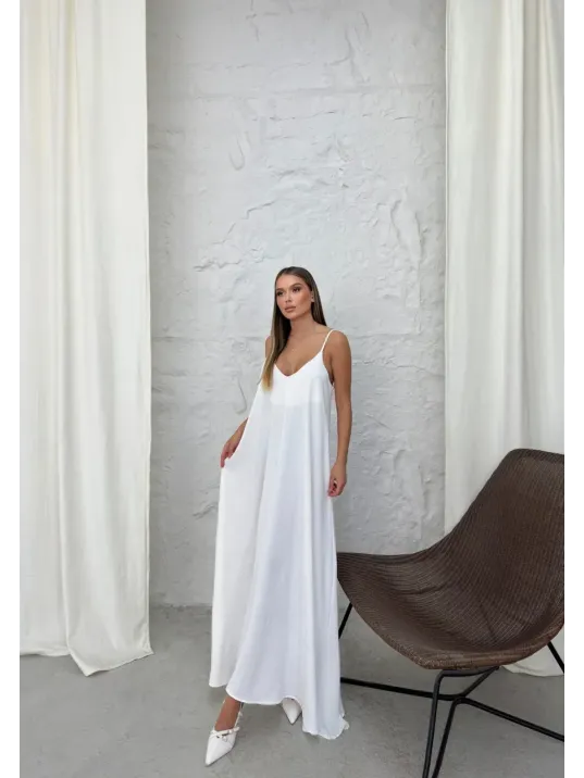 Aerobin Uzun Elbise Beyaz Pt