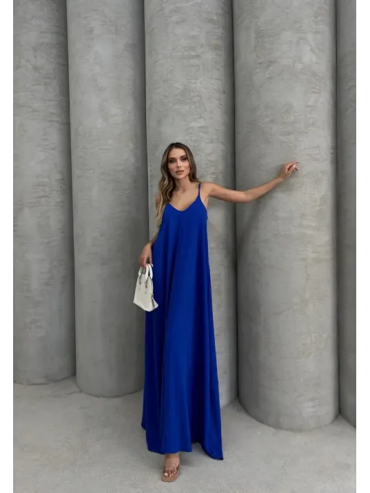 Aerobin Uzun Elbise Saks Mavisi Pt