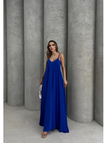 Aerobin Uzun Elbise Saks Mavisi Pt