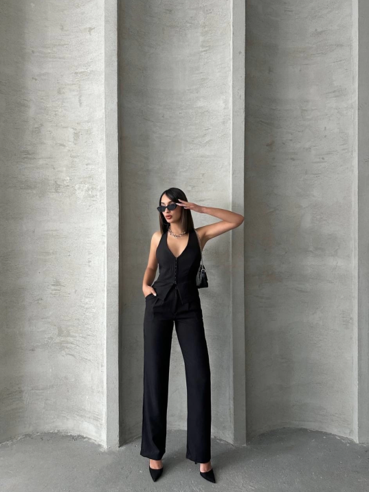 Akraflı Keten Takım