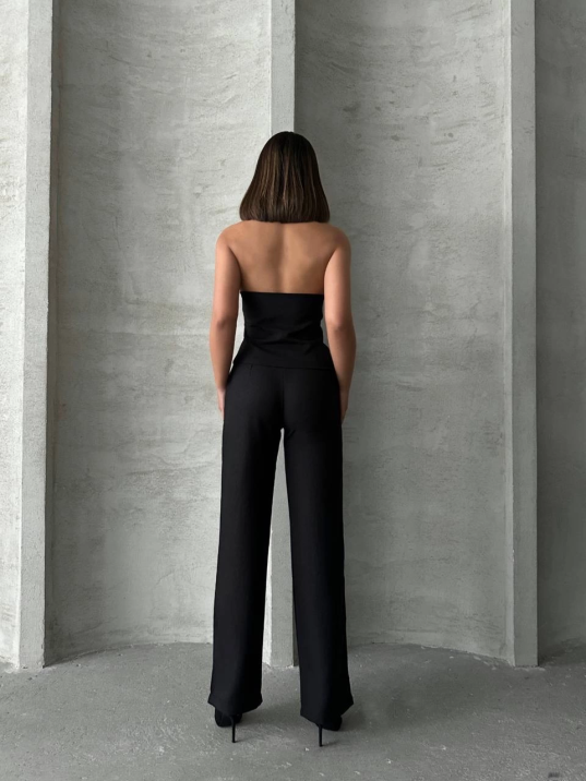 Akraflı Keten Takım