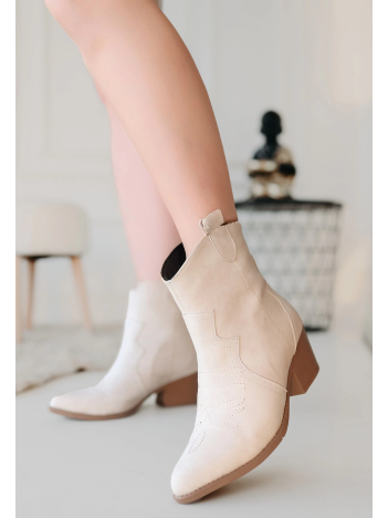 Akver Bej Nubuk Topuklu Bot Akver Bej Nubuk Topuklu Bot