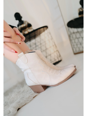 Akver Bej Nubuk Topuklu Bot Akver Bej Nubuk Topuklu Bot