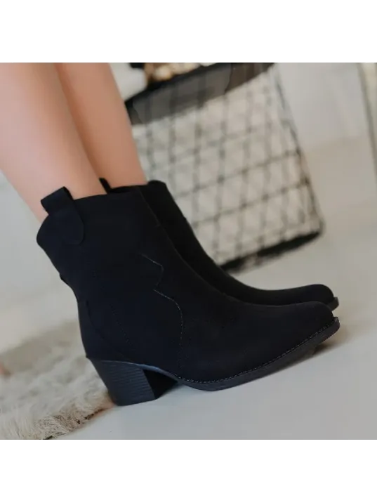 Akver Siyah Nubuk Topuklu Bot Akver Siyah Nubuk Topuklu Bot