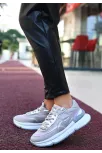 Aleh Gri Cilt Bağcıklı Spor Ayakkabı