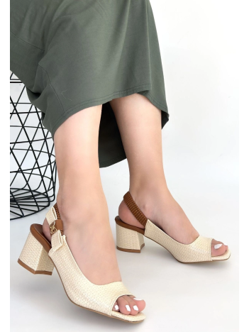 Alessi Bej Rugan Topuklu Ayakkabı