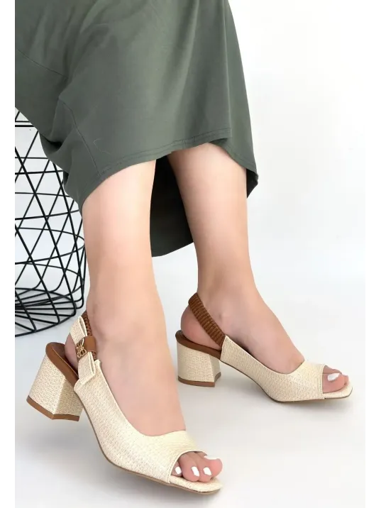 Alessi Bej Rugan Topuklu Ayakkabı