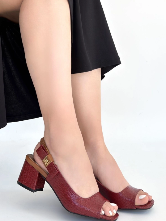 Alessi Bordo Rugan Topuklu Ayakkabı Alessi Bordo Rugan Topuklu Ayakkabı