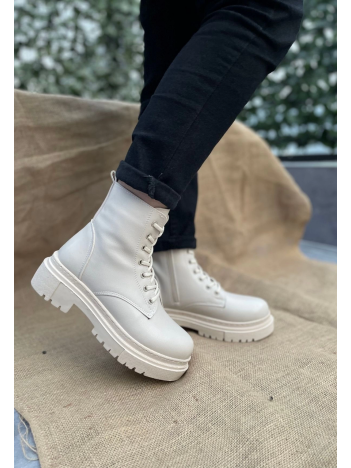 Aleyt Bej Cilt Bağcıklı Bot Aleyt Bej Cilt Bağcıklı Bot