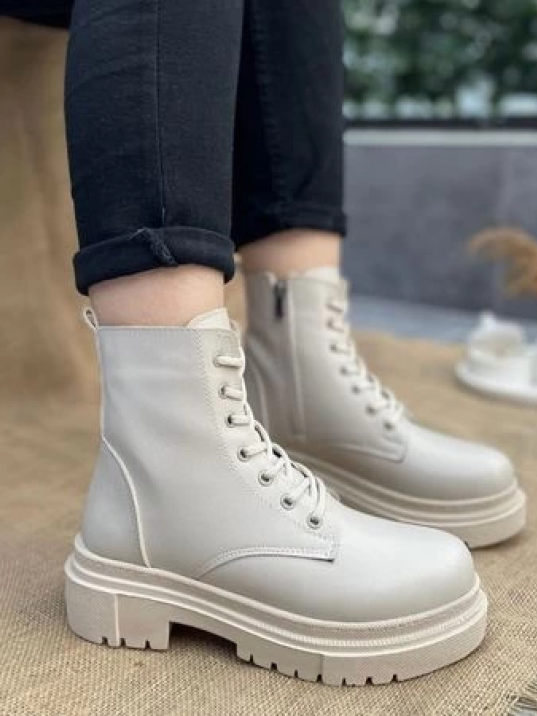 Aleyt Bej Cilt Bağcıklı Bot Aleyt Bej Cilt Bağcıklı Bot