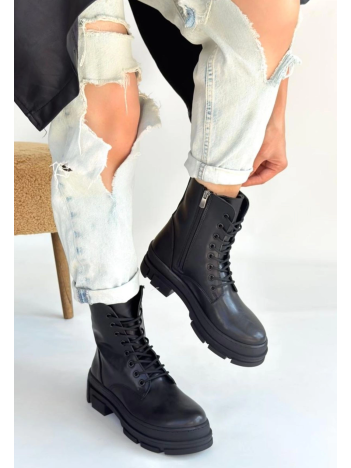 Allex Siyah Cilt Bağcıklı Bot Allex Siyah Cilt Bağcıklı Bot