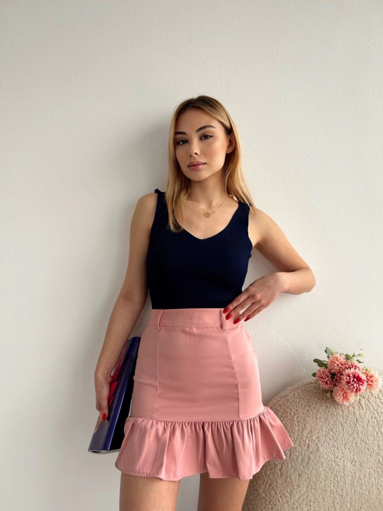 Altı fırfırlı etek pudra s24817 Altı fırfırlı etek pudra s24817