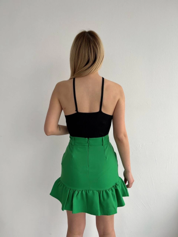 Altı fırfırlı etek yeşil s24817 Altı fırfırlı etek yeşil s24817