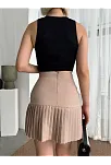 Altı Pliseli Mini Etek