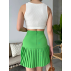Altı pliseli mini etek yeşil s24705 Altı pliseli mini etek yeşil s24705