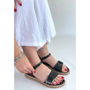 Andana Siyah Cilt Sandalet Andana Siyah Cilt Sandalet