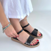Andana Siyah Cilt Sandalet Andana Siyah Cilt Sandalet