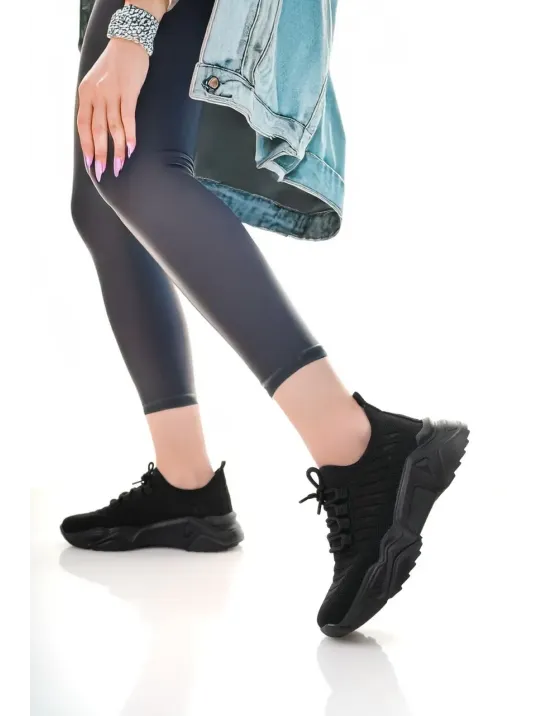 Ante Siyah Triko Bağcıklı Spor Ayakkabı Ante Siyah Triko Bağcıklı Spor Ayakkabı