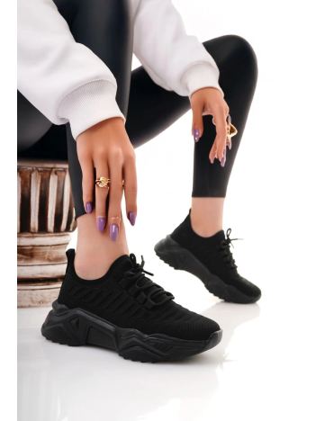 Ante Siyah Triko Bağcıklı Spor Ayakkabı Ante Siyah Triko Bağcıklı Spor Ayakkabı