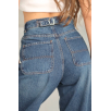 Arkadan tokalı jeans pantolon Arkadan tokalı jeans pantolon