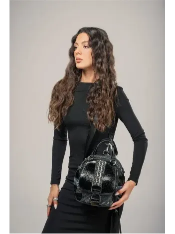 Atey Siyah Cilt Kol Ve Omuz Çantası Atey Siyah Cilt Kol Ve Omuz Çantası