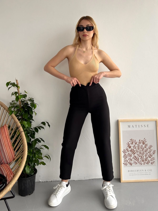 Atlas fletolu pantolon siyah Atlas fletolu pantolon siyah