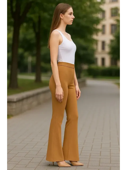 Atlas Palazzo Pantolon Kamel
