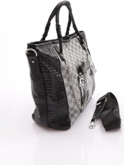 Avaj Siyah Cilt Omuz Çantası