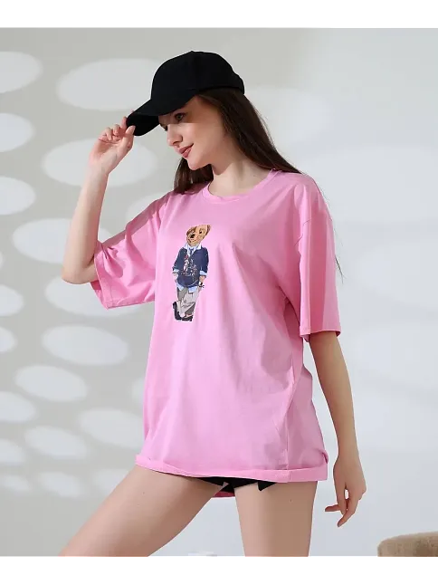 Ayıcıklı Oversize Tişört