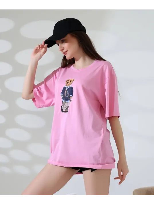Ayıcıklı Oversize Tişört