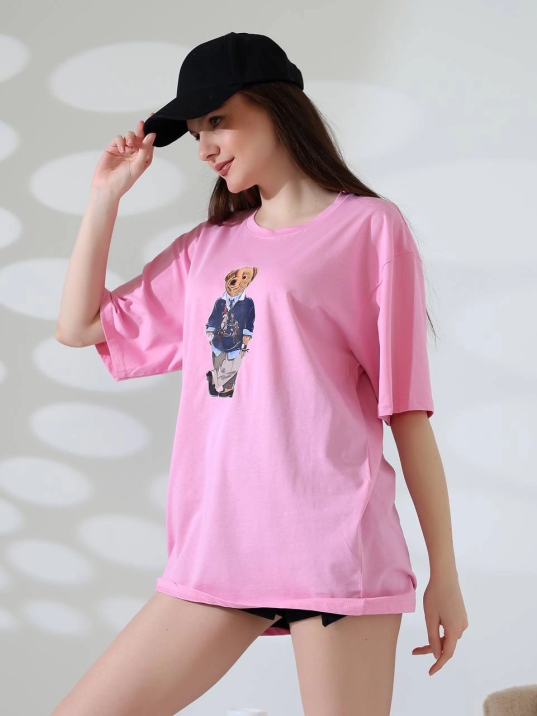 Ayıcıklı oversize tişört Ayıcıklı oversize tişört