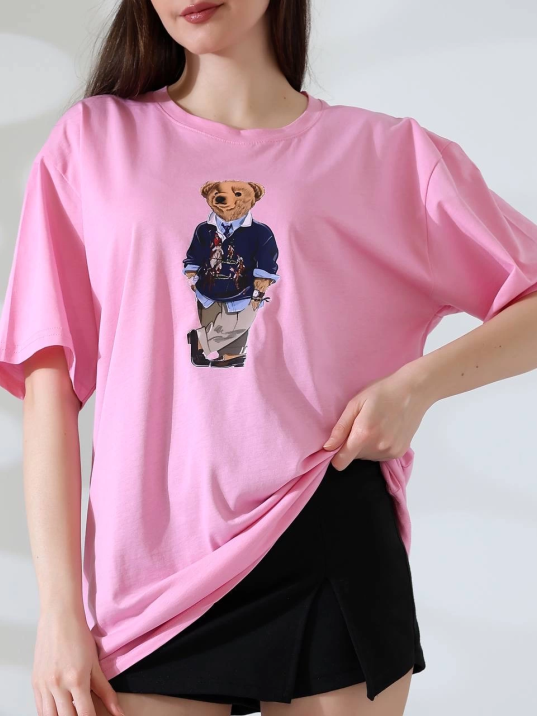 Ayıcıklı oversize tişört Ayıcıklı oversize tişört