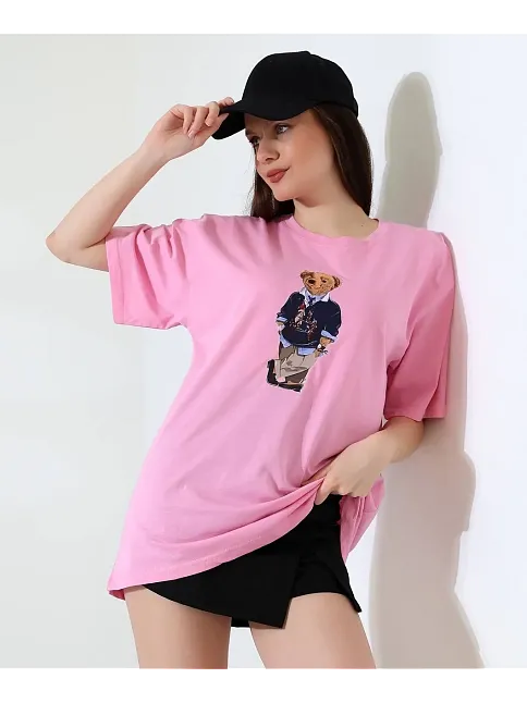 Ayıcıklı Oversize Tişört