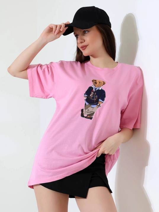 Ayıcıklı oversize tişört Ayıcıklı oversize tişört