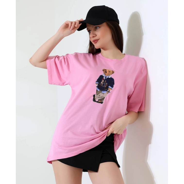 Ayıcıklı oversize tişört Ayıcıklı oversize tişört