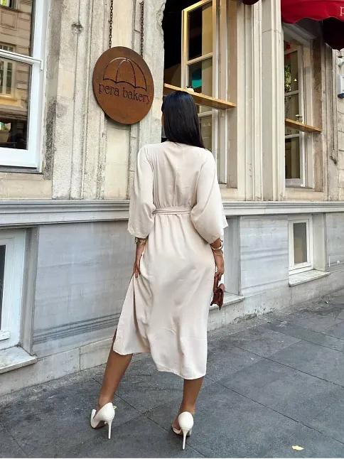 Ayrobin Midi Elbise