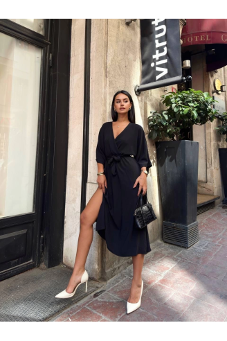 Ayrobin midi elbise